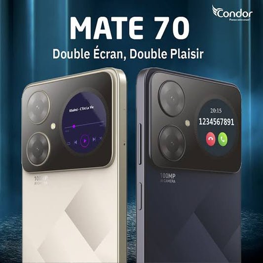 Condor Mate 70 (12/256GB), 5000 mah fast charge , Camera 100 MP+ power bank 10000mah + Casque P47+ Earbuds 🇺🇸